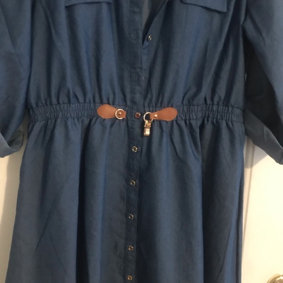 Ryan Michelle Denim Dress Size PXL - Picture 5 of 6